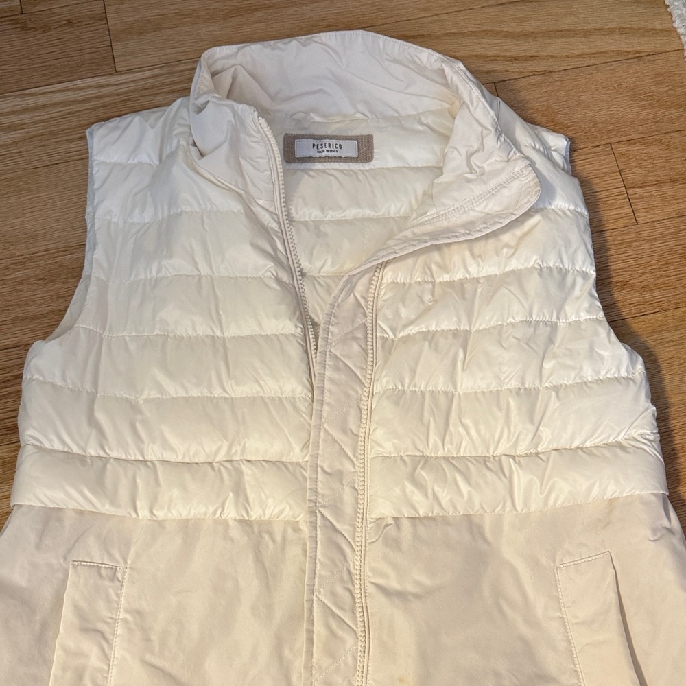 Peserico White Puffer Vest
